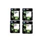 4 Original XL cartridges for HP Officejet Pro 8500A Plus (Black / Cyan / Yellow / Magenta) ink cartridges (Office supplies & stationery)