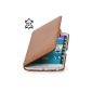 StilGut® Book Type Leather Case for Samsung Galaxy Note Edge, terracotta (Wireless Phone Accessory)