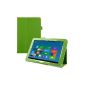 kwmobile® Elegant leather case for Acer Iconia Tab 10 (A3-A20) in Green with practical SUPPORT FUNCTIONS (Electronics)