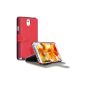 Samsung Galaxy Note 3 Leather case cover with standing function card slots, COVERT Retailverpackung (RED) (Accessories)