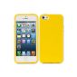 PrimaCase - Opaque TPU Silicone Case for Apple iPhone 5 / 5s - Yellow (Electronics)