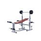 ScSPORTS B5 weight bench with dumbbell rack arm and leg curl, Butterfly lying, leg extension, height adjustable upholstered backrest, multifunctional exercise bench for strength training (Misc.)