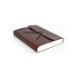 Gusti Leather nature notepad book diary sketchbook notebook Traditionally large leather accessory photobook Einschreibbuch Office Life University Straight Brown V33 (Shoes)