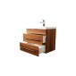 Bathroom Furniture Mars 600 SlimLine walnut satin coated