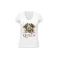 Queen Golden Logo Womens V-neck T-shirt (Textiles)