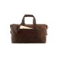 LEABAGS DUBAI Unisex travel bag made of genuine buffalo leather 49x27x25cm (Textiles)