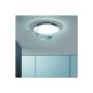 LED ceiling light 1-flame Pius color (shade): polished aluminum / matt white