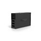 Sector Aukey® Chargers USB / AC Adapter 5-Port USB 40W / 8A AiPowerTM multiport wall charger adapter for iPhone, iPad, Samsung Galaxy, Samsung Tablet and other smartphones, tab etc (European plug) (Black 5-port) (Electronics )