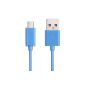 1 x Samsung Galaxy Ace 2 data cable / charger cable / USB Micro / Premium cable in blue - 1 meter - of THESMARTGUARD (Electronics)