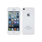 Silicone Case for Apple iPhone 5c - transparent white - Cover Cubierta PhoneNatic ​​+ protection film (Wireless Phone Accessory)