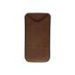 Snugg Leather Case for iPhone 5 / 5S Brown (Wireless Phone Accessory)