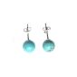 Earrings 925 Silver & Turquoise reconstituted at an unbeatable price (Jewelry)
