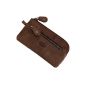 BOCCX sporting Vintage Leather key bag key case with metal zipper, key wallet key case 40007