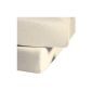 Jersey Fitted Sheet / 110x200 - 120x200 cm champagne (household goods)