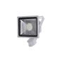 [Himanjie] cold white 20W / 30W / 50W / 80W LED Floodlight SMD Lamp + Motion Wandstrahler Spots cool white cold light aluminum.  Housing spotlight Spotlight LED floodlight Exterior projector waterproof IP65 garden lamp (50 watts)
