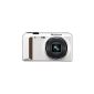 Casio EXILIM EX-ZR400 Digital Camera (16.1 megapixels, 7.6 cm (3 inch) display, 25x Multi SR Zoom, Triple Shot, HDR) White (Electronics)