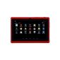 Moonar® Android 4.2 Multi-color Dual Camera Touch Screen Capacitive 5 Points Tablet PC (Red)