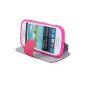 Pink Flip Leather Case Case for Samsung Galaxy S Duos S7562 Case Silicone Back Cover Cover shell Case (Electronics)