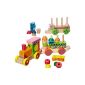Eichhorn 100002236 - colorful wooden Soundzug, with light and sound function, including 28 blocks, 59 cm (toys)