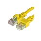 BIGtec 5m CAT.5e Ethernet LAN Patch Cable Gigabit network cable patch cable yellow (RJ45, Cat 5e, shielded FTP Foiled Twisted Pair, 1000 Mbit / s) 2 x RJ45 connectors ideal for switch, DSL connections, patch panels, patch panels, routers, modems, Access Point and other devices with RJ45 connection, cable CAT CAT CAT 5e cable CAT5 shielded patch cable F / UTP (Electronics)