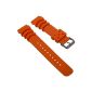 Divers watchband of ZULUDIVER, for Seiko Z22, Orange, 22mm (clock)