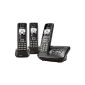 Gigaset A420 A Trio DECT cordless telephone with voice mail, incl. 2 additional handsets, Black (Electronics)