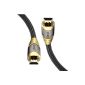 IBRA® LUXURY GOLD 10m HDMI cable HDMI 2.0 / 1.4a compatible with high-speed Ethernet (Neuster Standard) ARC 3D 4K Ultra HD (1080p / 2160p) (Electronics)