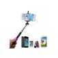XCSOURCE® Selfie Selfie stick Stick Self Locking Cable Telescopic Pole Extensible arm support Professional Self Portrait Monopod Pole Adjustable for iPhone 4S 4 May 6th 5S Samsung Galaxy S5 S3 S4 Note 2 March iPhone Samsung Galaxy Sony and other Android Smartphones XC202 (Electronics )