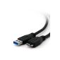 CSL - 0.5m USB 3.0 SuperSpeed ​​cable | A Male to Micro B plug | connecting cable / data cable for smartphone / tablet and more.  | Up to 5 Gbit / s | Multiple shielded | PC & MAC | charging cable for Samsung Galaxy S5 | 0.5 meters (Electronics)