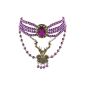 Precious costume jewelery beads crystal Kropfkette Purple Violet with deer Pendant (Jewelry)