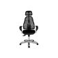 Topstar Syncro OP290UG20X Ergonomic swivel chair Open Point SY deluxe with headrest / fabric upholstery, black (household goods)