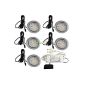 Set of 5 LED downlight furniture luminaire Recessed Spotlights 3W HIGH LED SMD WARM WHITE