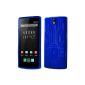 Cruzerlite Bugdroid Circuit TPU Case for the OnePlus One - Retail Packaging - Blue (Wireless Phone Accessory)