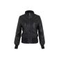 KRISP® Women Faux Leather Bomber Jacket (Clothing)