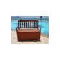 Chest Bank Navassa 2-seater from eucalyptus wood, FSC-certifed (garden products)