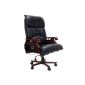 Executive chairs from the finest leather with massage function, real wood, XXL backrest and upholstery, 35kg luxury version