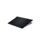 CSL - Ultra Slim Bluetooth Keyboard (aluminum housing) | Bluetooth 3.0 (wireless) | German keyboard layout | black / silver | Layout opitmiert for Apple Products | Application for PC / Android devices (Personal Computers)