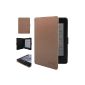 Inateck Kindle Paperwhite Carrying Case Case Cover Microfiber synthetic leather for the new Amazon Kindle Paperwhite 2014/2013/2012 - with Auto Sleep / Wake up SmartCover - Simple & Easy - Brown
