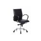HJH OFFICE 660 502 office chair / executive chair Parma 10 Leather, Black (Kitchen)