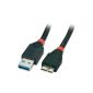 31990 Lindy USB 3.0 cable type A / micro-B 0.5m Black (Personal Computers)