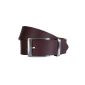 LINDEMANN belt leather belt brown 4 cm wide buffs can be shortened (Textiles)