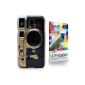 CaseiLike ® camera Retro Vintage Style Snap-on Hard Back Cover for Samsung Galaxy S5 i9600 i9605 with screen protector (Wireless Phone Accessory)