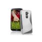 Soft Silicone Case Cover LG G2 incl.  screen protector TPU S-Line Transparent (Electronics)
