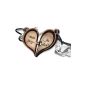 schenkYOU® PUZZLE HEART real wood keychains with engraving - 2 Pieces - Your Own Words + symbol - make your partner engraved pendants - great gift idea (jewelry)
