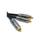 Subwoofer Cable 2.5m Y cord NF Audio MK II - OFC - 3-fold shielding - 2.5 m (electronic)