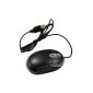 SODIAL (TM) Mini USB Mouse for PC Laptop / optical wheel and wired / LED / Black (Electronics)