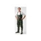 Ocean waders BUDGET PVC polyester fabric, 500 gr / m² with permanently fixed rubber boots.  Size 37 to 48 (textiles)
