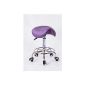 Imperial Massage - Massage Stool Deck EZ - Seat-Selle - Height Adjustable - Color: Purple (Personal Care)