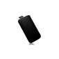 TheTechTree - Black PU Leather Slip Carbon In Pocket Pull Up Tab Case Cover for Blackberry Bold 9790 (Electronics)