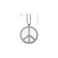 HAAC necklace chain with Peace sign Peace sign pendant 10 cm diameter (Toys)